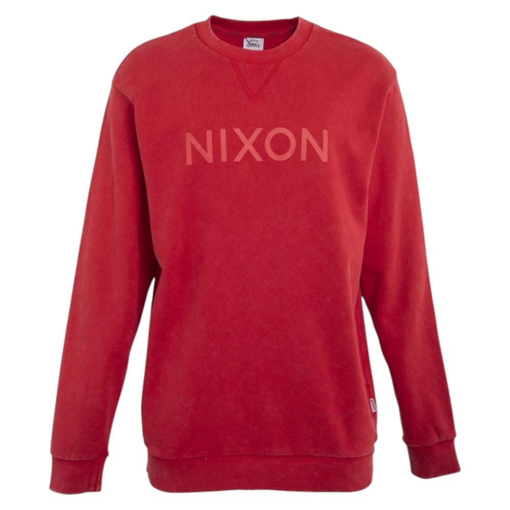 Polerón Hombre Nixon Crew Red Logo Front