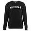 Polerón Hombre Nixon Crew Negro Logo Blanco