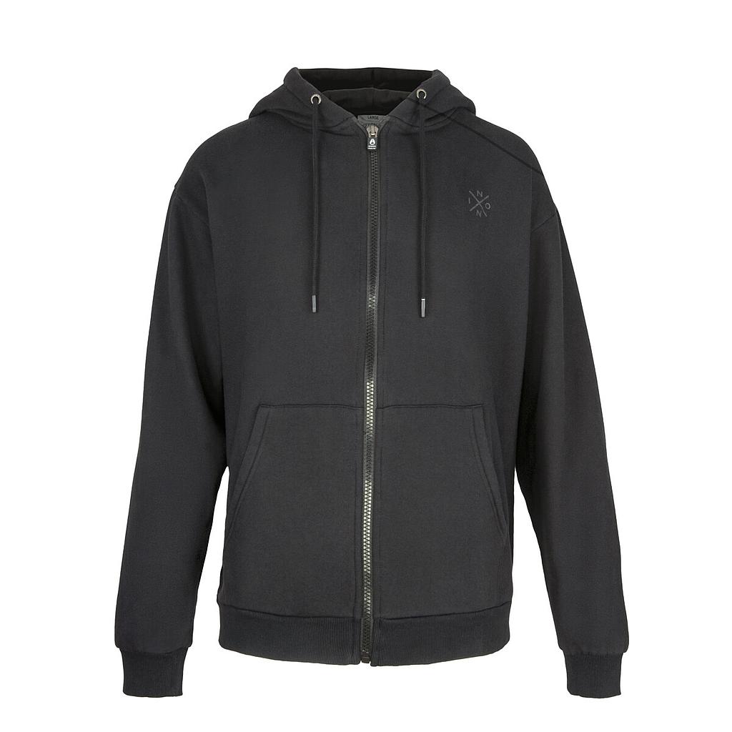Polerón Hombre Nixon Full Zipper Black Cross