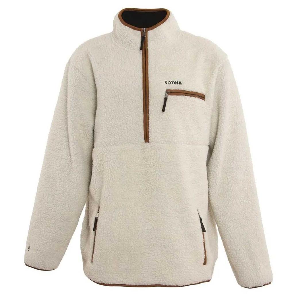 Polerón Hombre Nixon Sherpa Half Zip Beige Brown