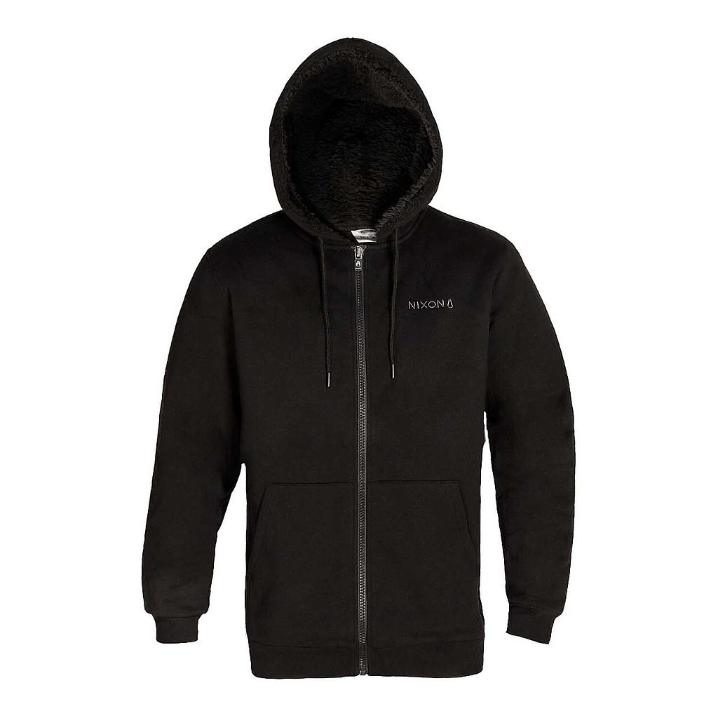 Polerón Hombre Forrado Chiporro Nixon Full Zipper Grey Black