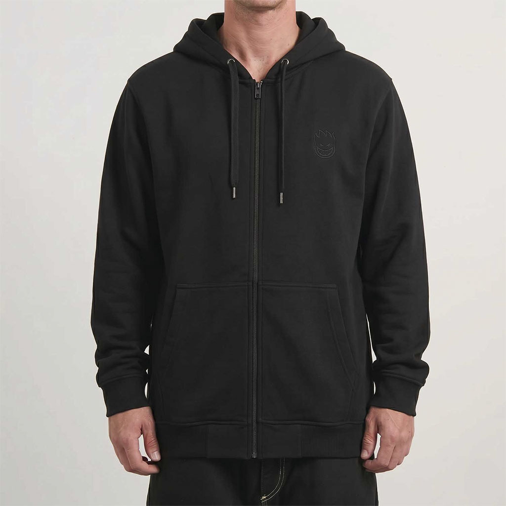 Polerón Hombre Spitfire Full Zip Negro Bighead