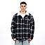 Chaqueta Sherpa Hombre Reef Buttons Negro Blanco