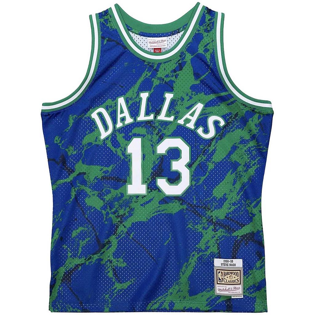Camiseta Mitchell and Ness Dallas Steve Nash 13 Marble