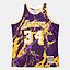 Camiseta Mitchell and Ness Shaquille O'neal 34 Lakers Marble