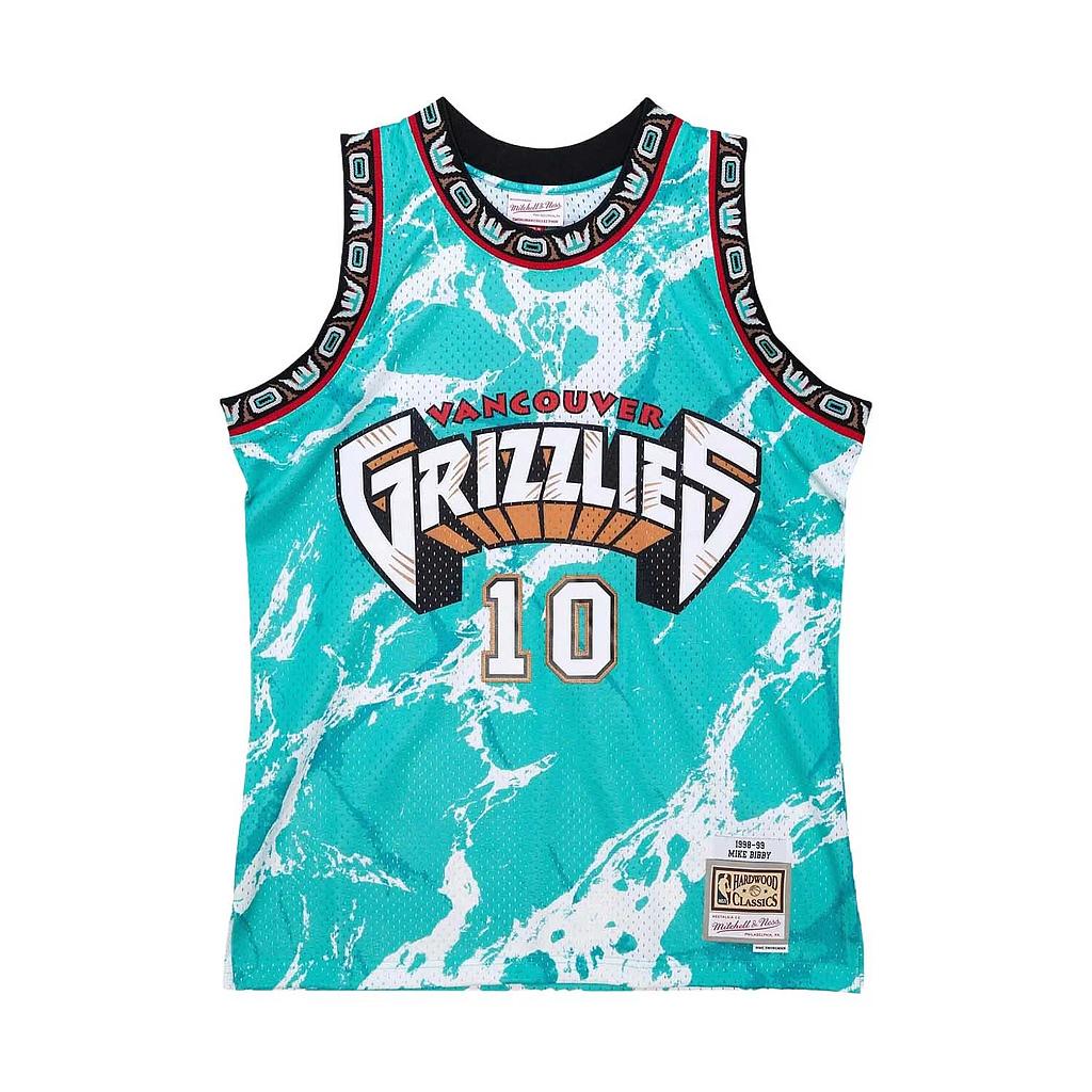 Camiseta Mitchell and Ness Vancouver Memphis Grizzlies Mike Bibby 10 Marble