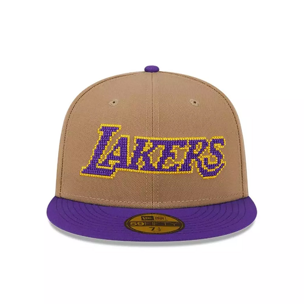 Jockey Gorra New Era 59Fifty Los Angeles Lakers NBA Classic Wordmark Beige