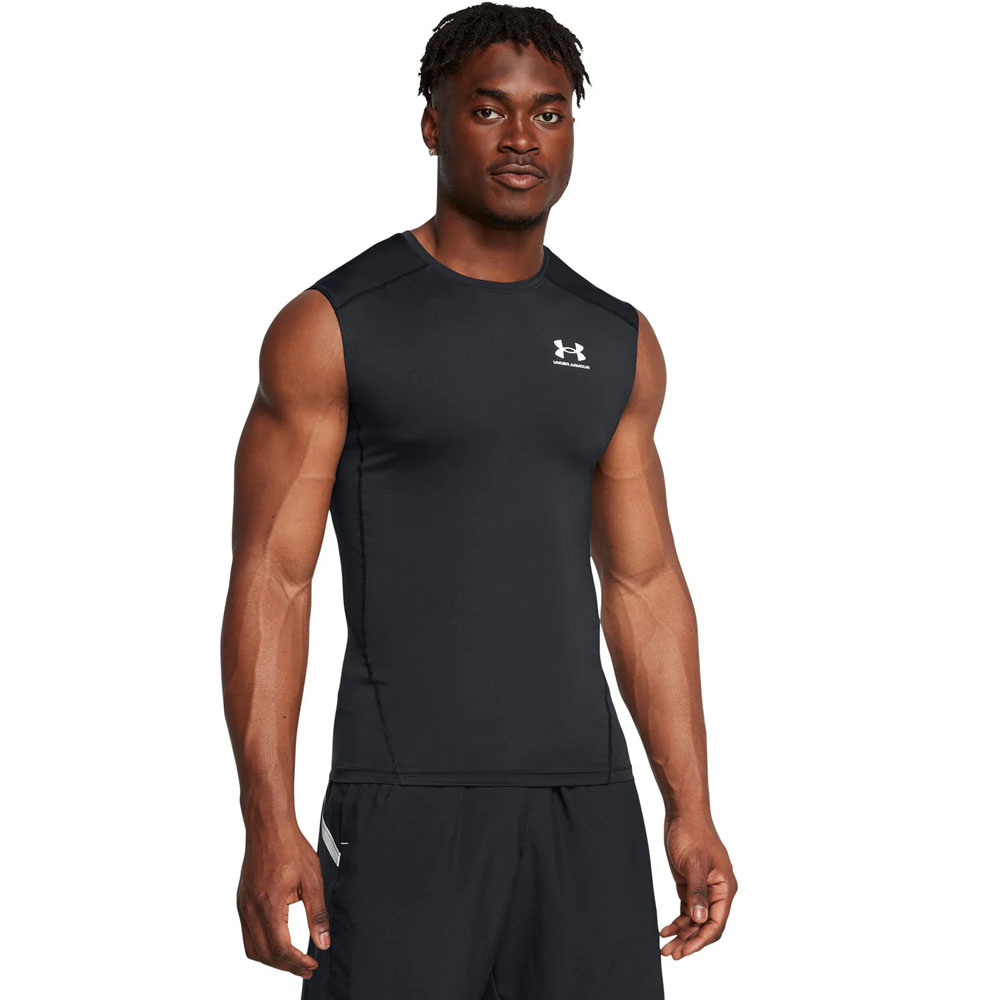 Primera Capa sin Mangas HeatGear Under Armour Negro