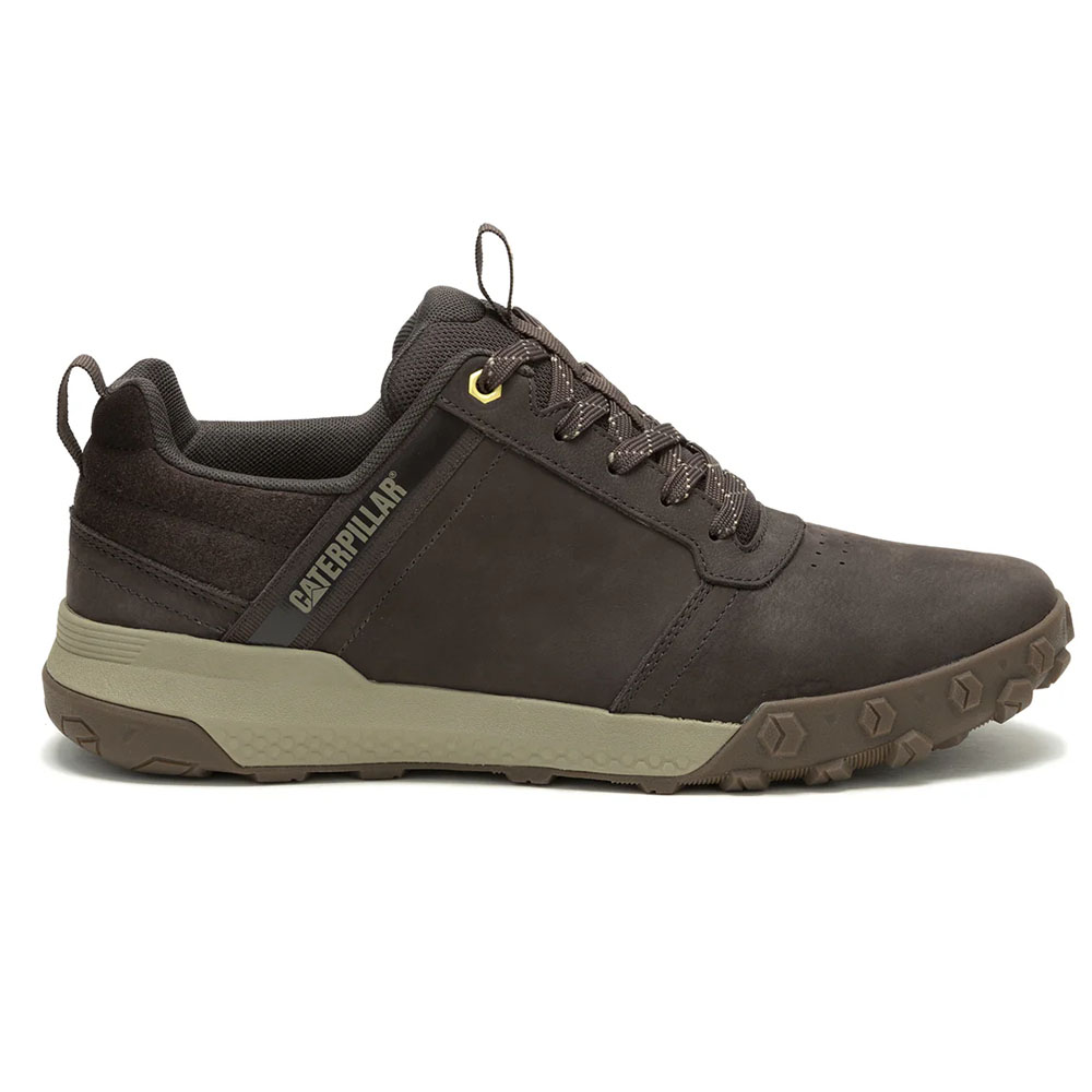 Zapatilla Cuero CAT Hombre Hex Ready Lo Café