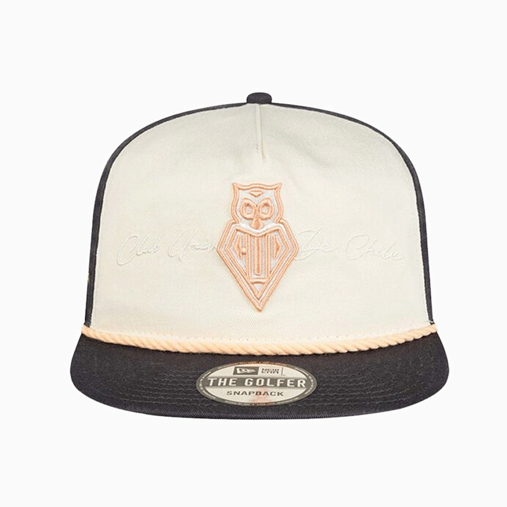 Jockey Gorra New Era 59FIFTY Universidad de Chile Fútbol Beige Rosa