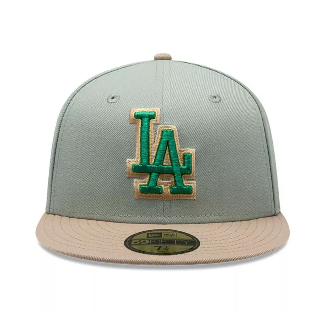 Jockey Gorro New Era 59FIFTY Los Angeles Dodgers MLB Green Camel