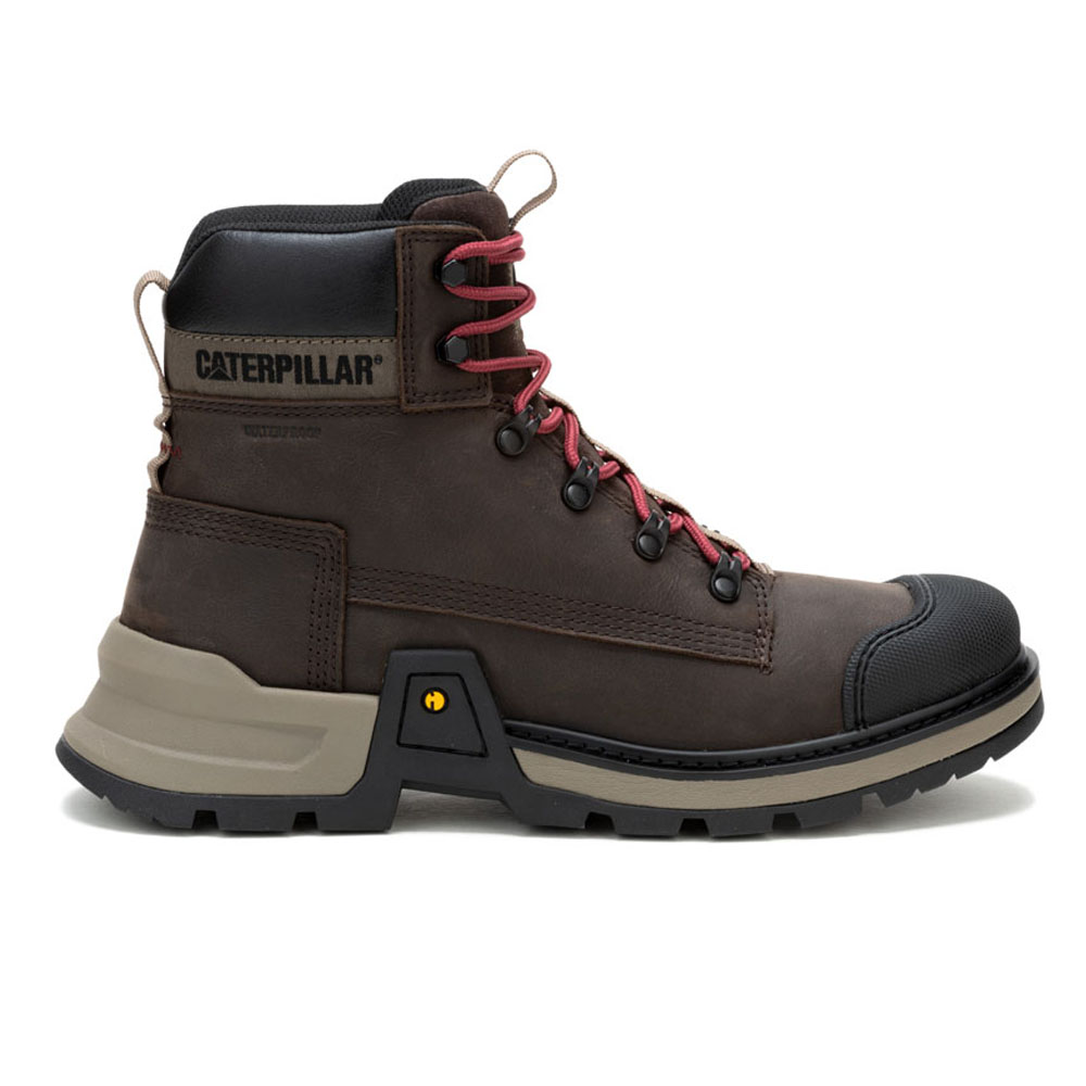 Zapatilla Botín CAT Waterproof Hombre Colorado Expedition Café