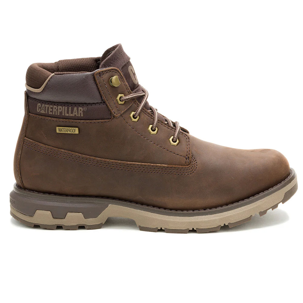 Zapatilla Botín Hombre CAT Waterproof Pursue Café