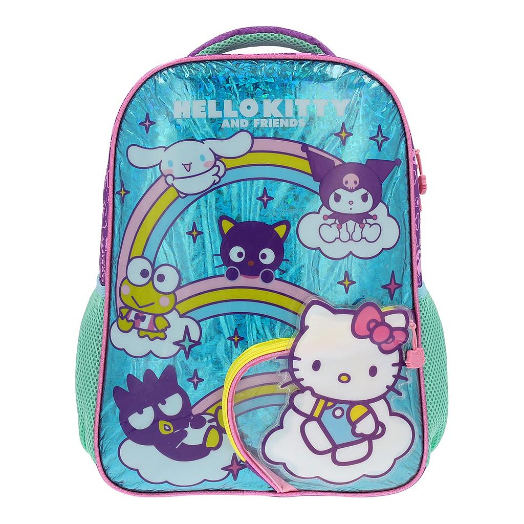 Mochila Hello Kitty and Friends Infantil Azul 14L