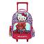 Mochila Hello Kitty Infantil Rueditas Rojo
