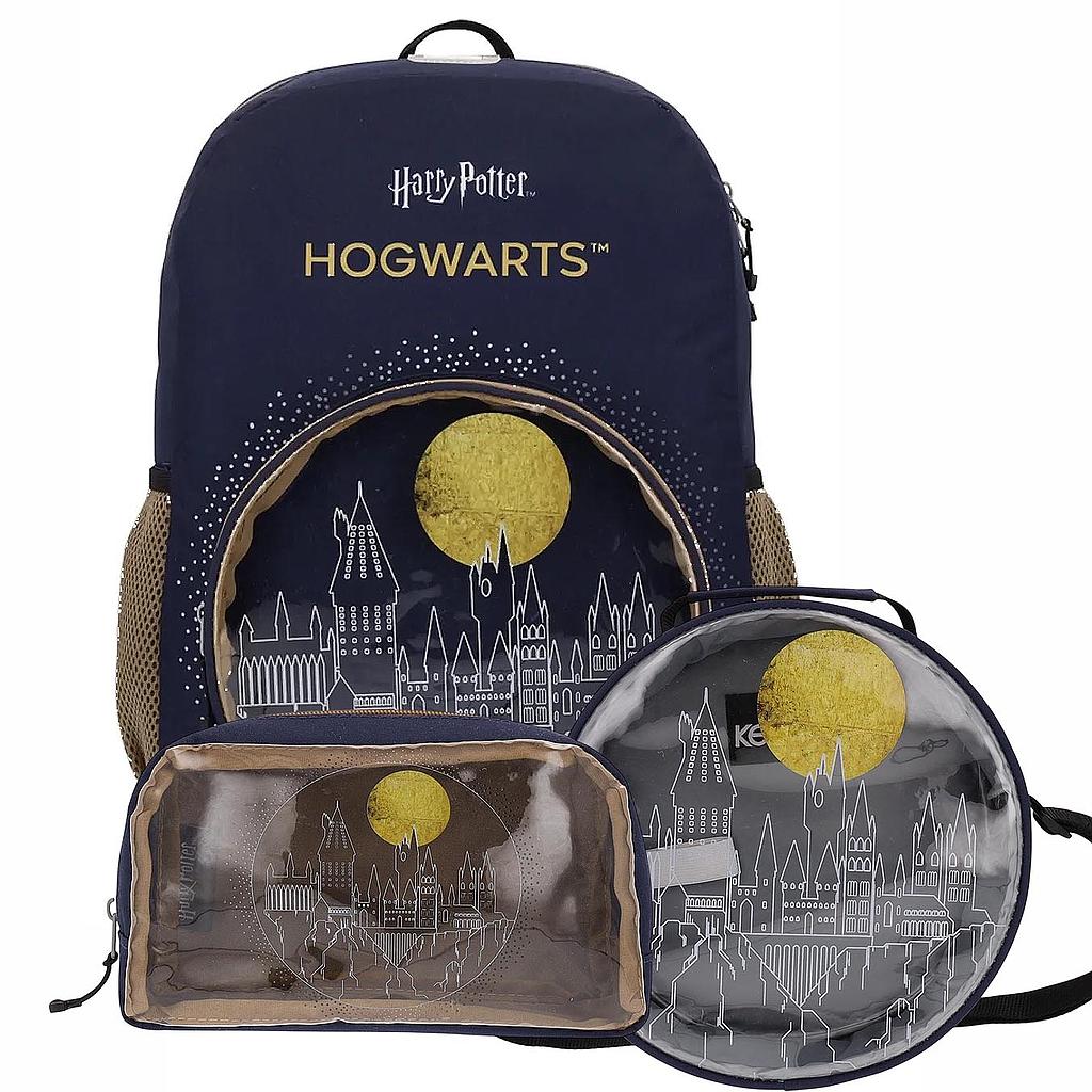 Set Mochilas 3 en 1 Harry Potter Quidditch Infantil Azul 14L