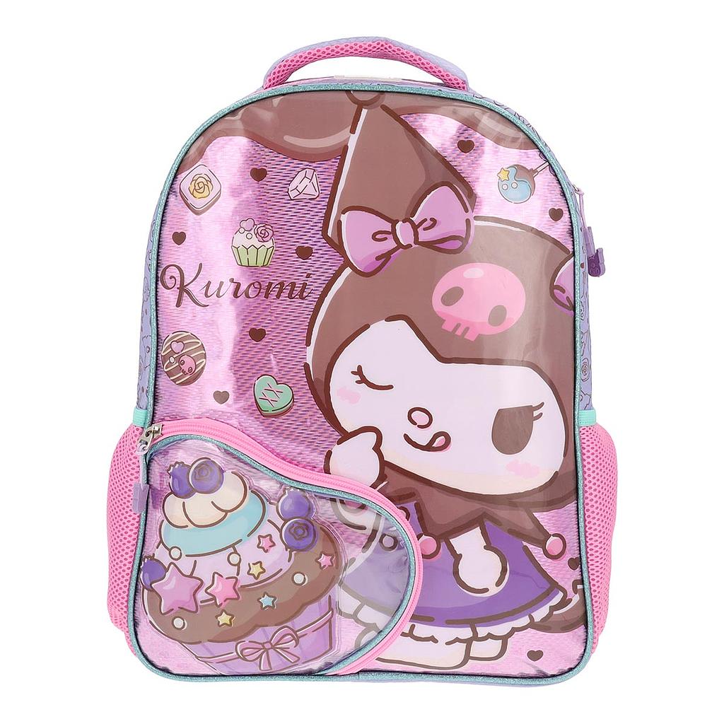 Mochila Kuromi Sanrio Infantil Pinky 14L