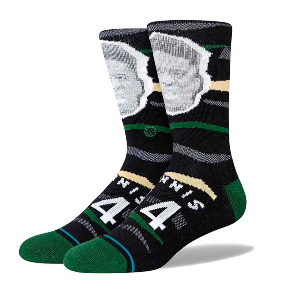 Calcetines Stance Faxed Giannis Negro Black