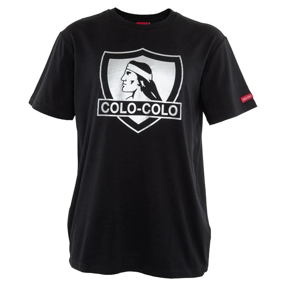 Polera Colo Colo Urbano "Escudo Plateado" Negra - M