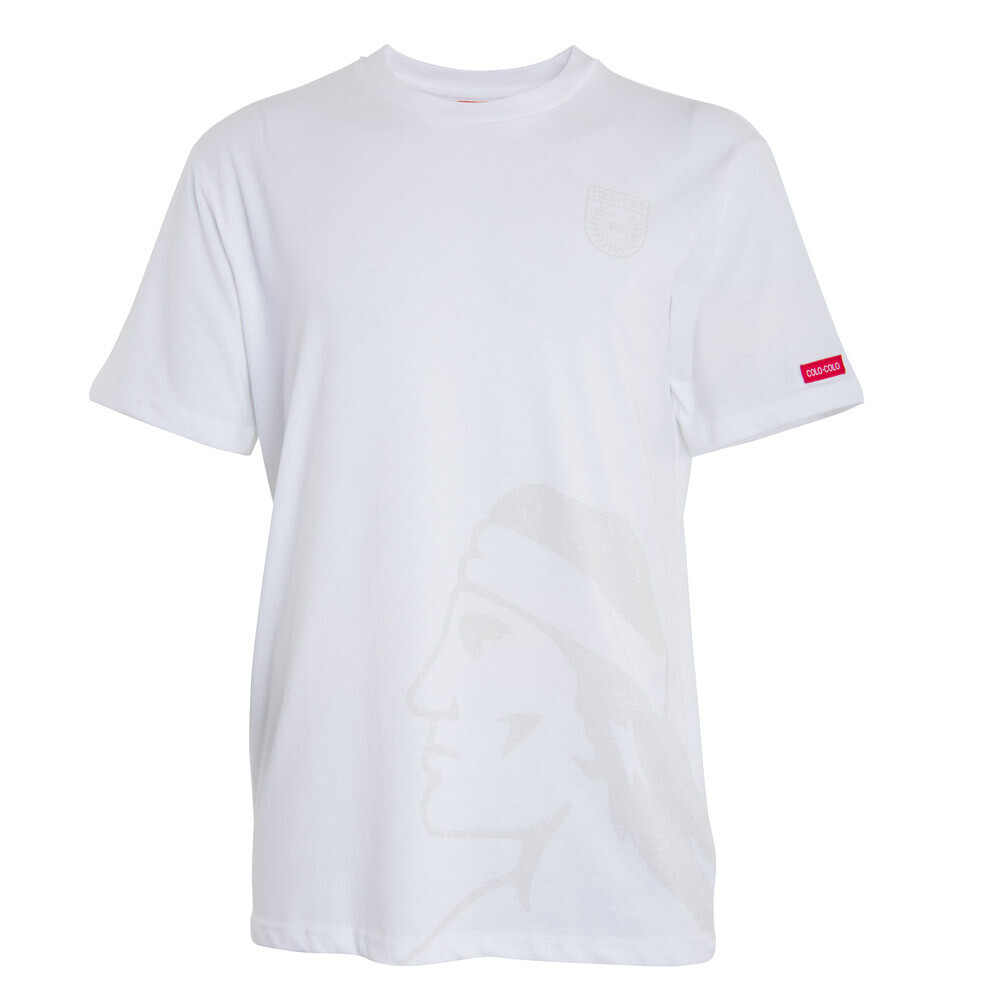 Polera Colo Colo Urbano «Cacique Blanco» Blanca