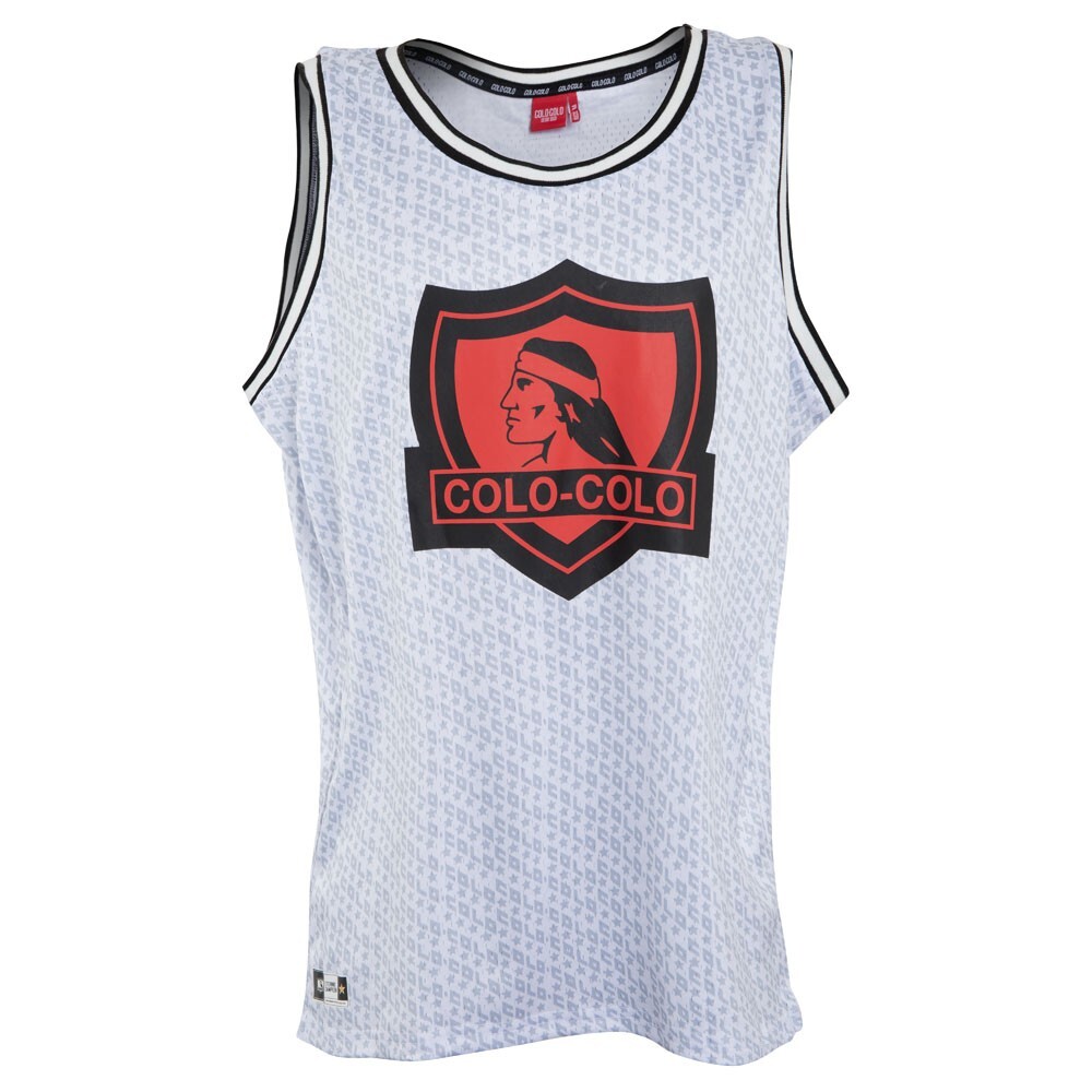 Polera Colo Colo Urbano tank "Escudo Rojo" Blanco