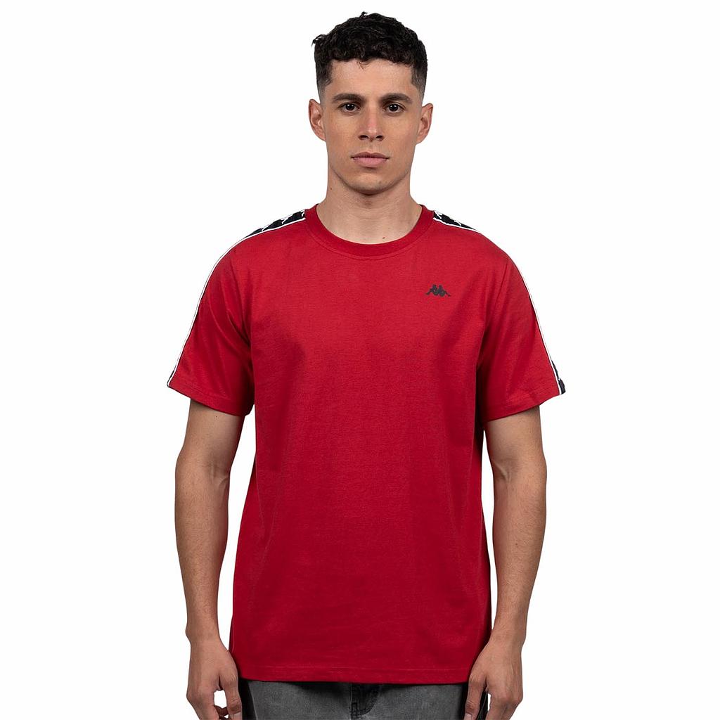 Polera Kappa Hombre Red Banda Black i26