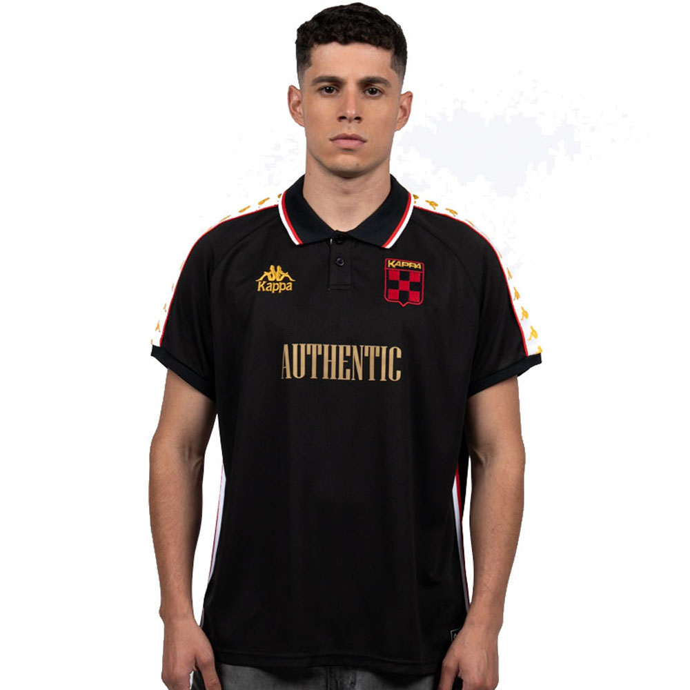 Polera Kappa Hombre Authentic Negro Dorado