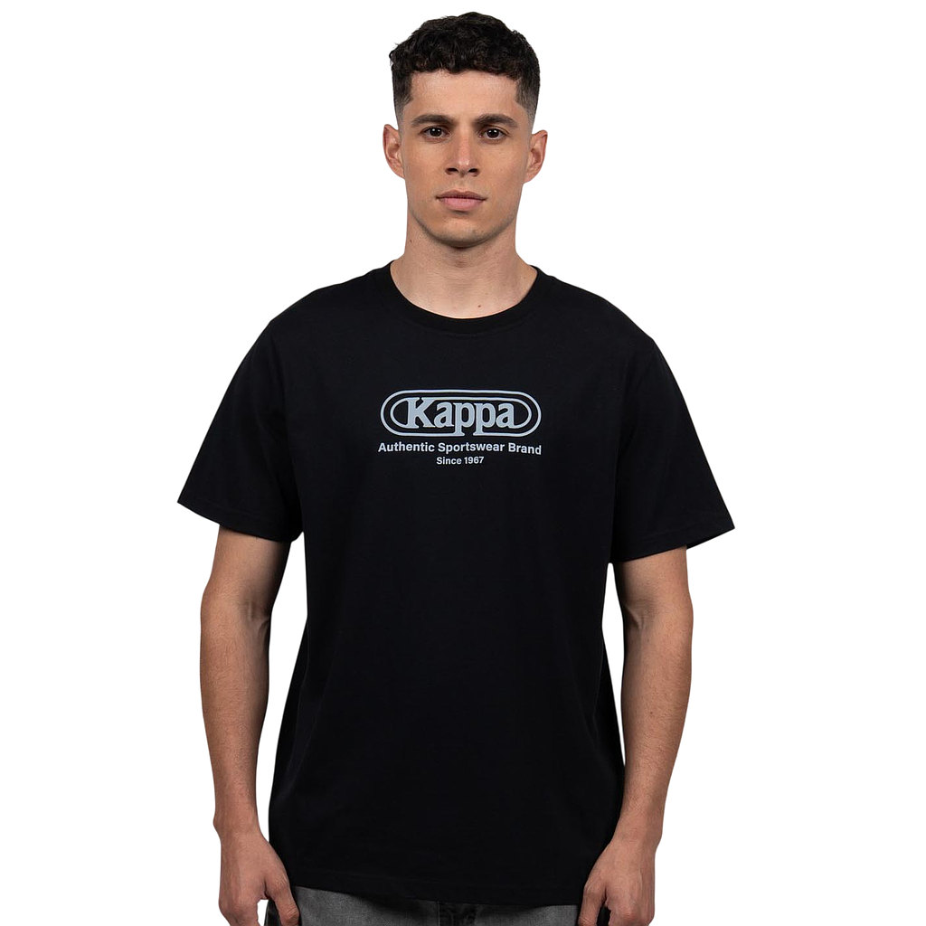 Polera Hombre Kappa Negro Pure Logo