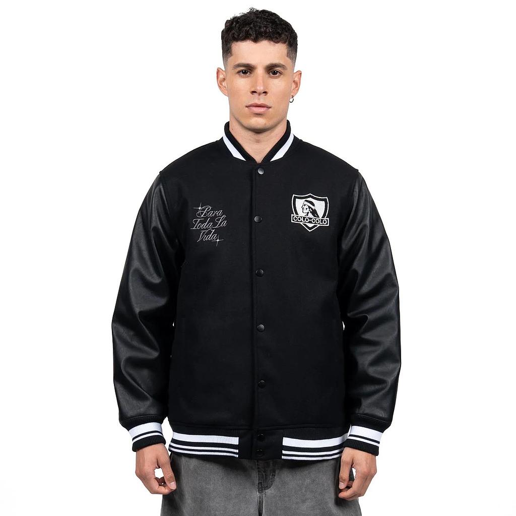 Chaqueta Hombre Colo Colo Urbano Varsity Full Black