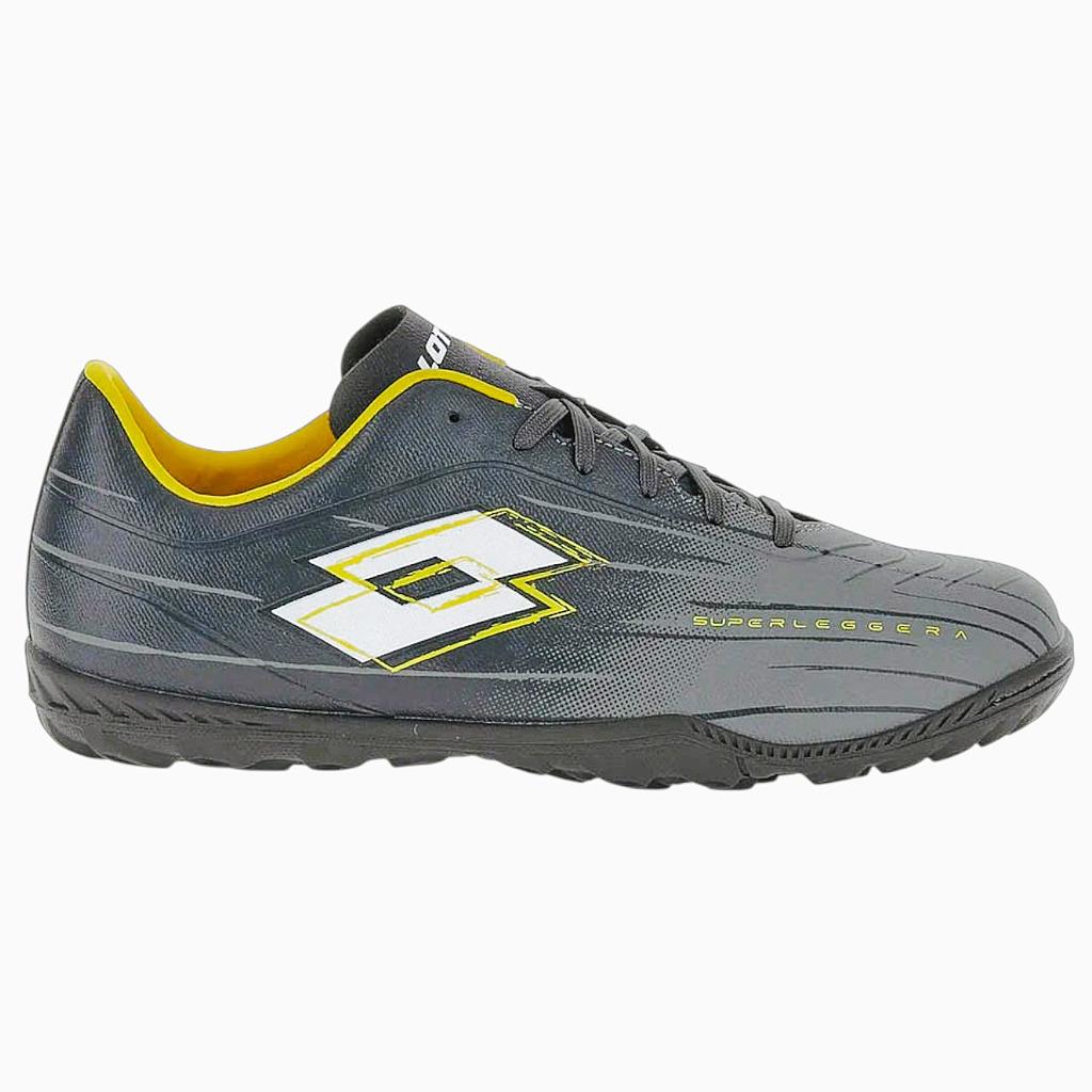 Zapatilla Baby Fútbol Juvenil Lotto Solista Gris Amarillo