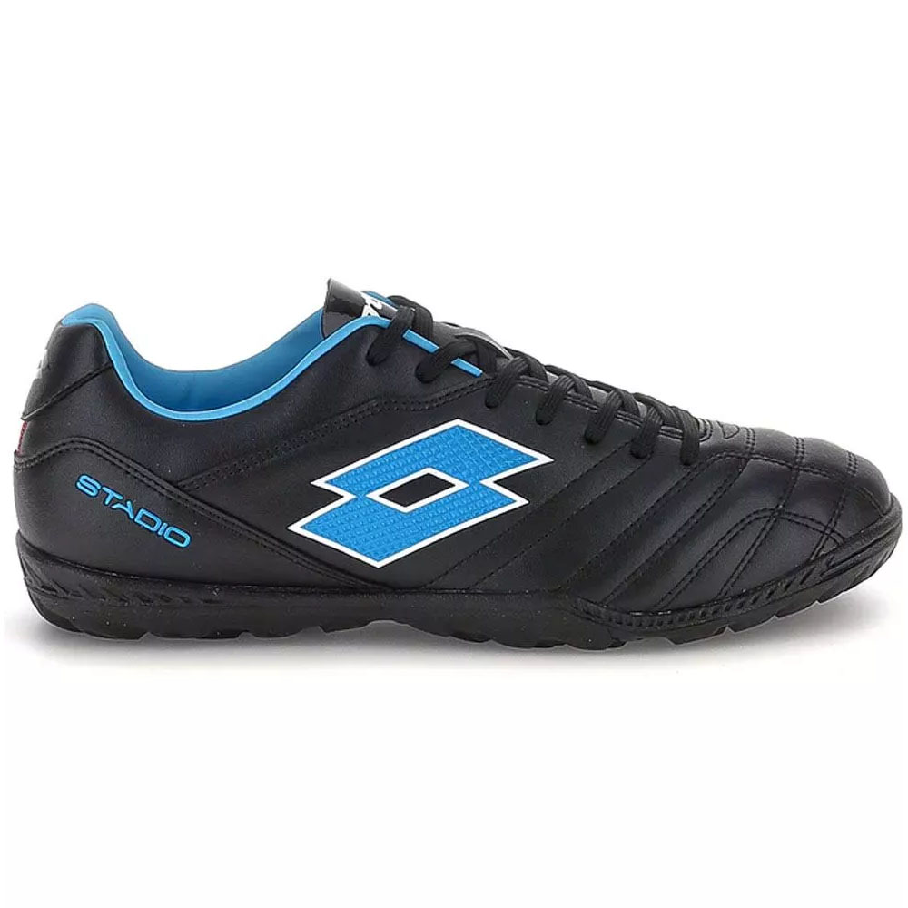 Zapato Baby Fútbol Niño Lotto Stadio 705 TF JR Negro/Celeste