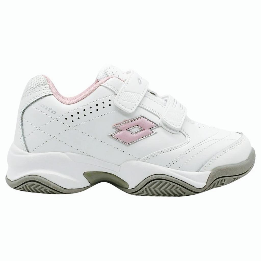 Zapatilla Urbana Juvenil Lotto Court S Blanca Rosada