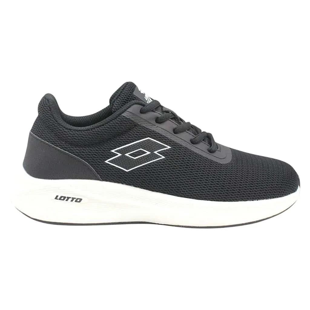 Zapatilla Running Juvenil Lotto Challenge Negro Blanco