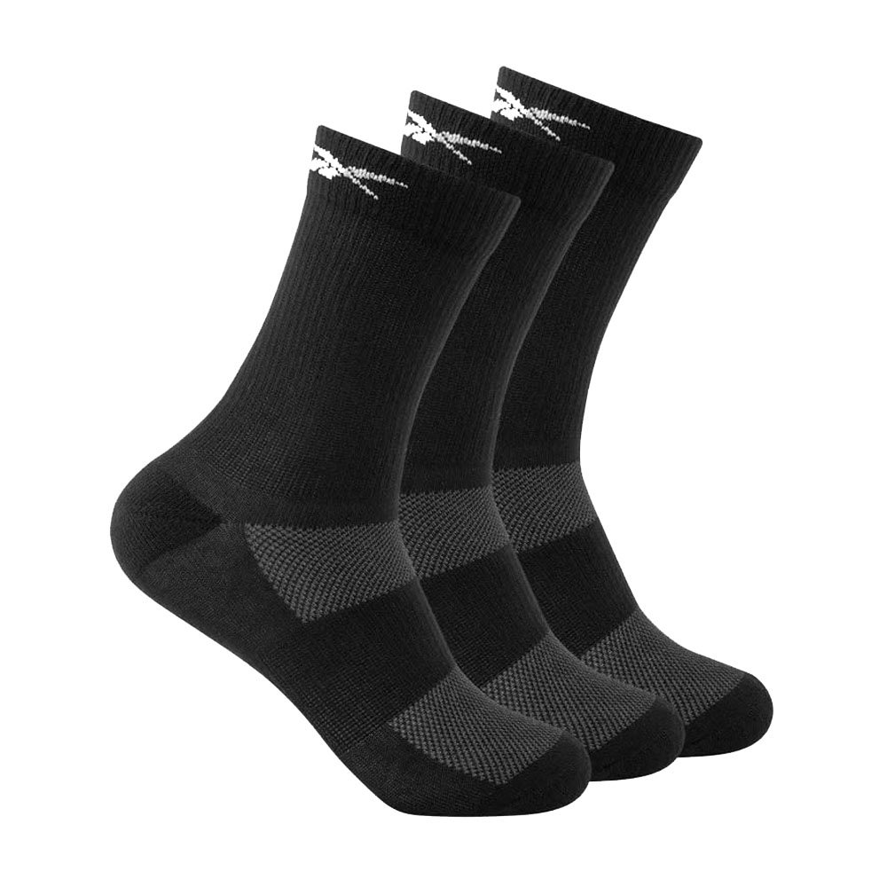 Calcetines Tripack Reebok Training TE Mid Crew Sock Unisex Negros