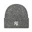 Beanie New Era Mujer New York Yankees MLB Wide Cuff Beanie Gris