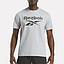 Polera Hombre Reebok Deportiva Algodón Logo Frontal Gris Melange