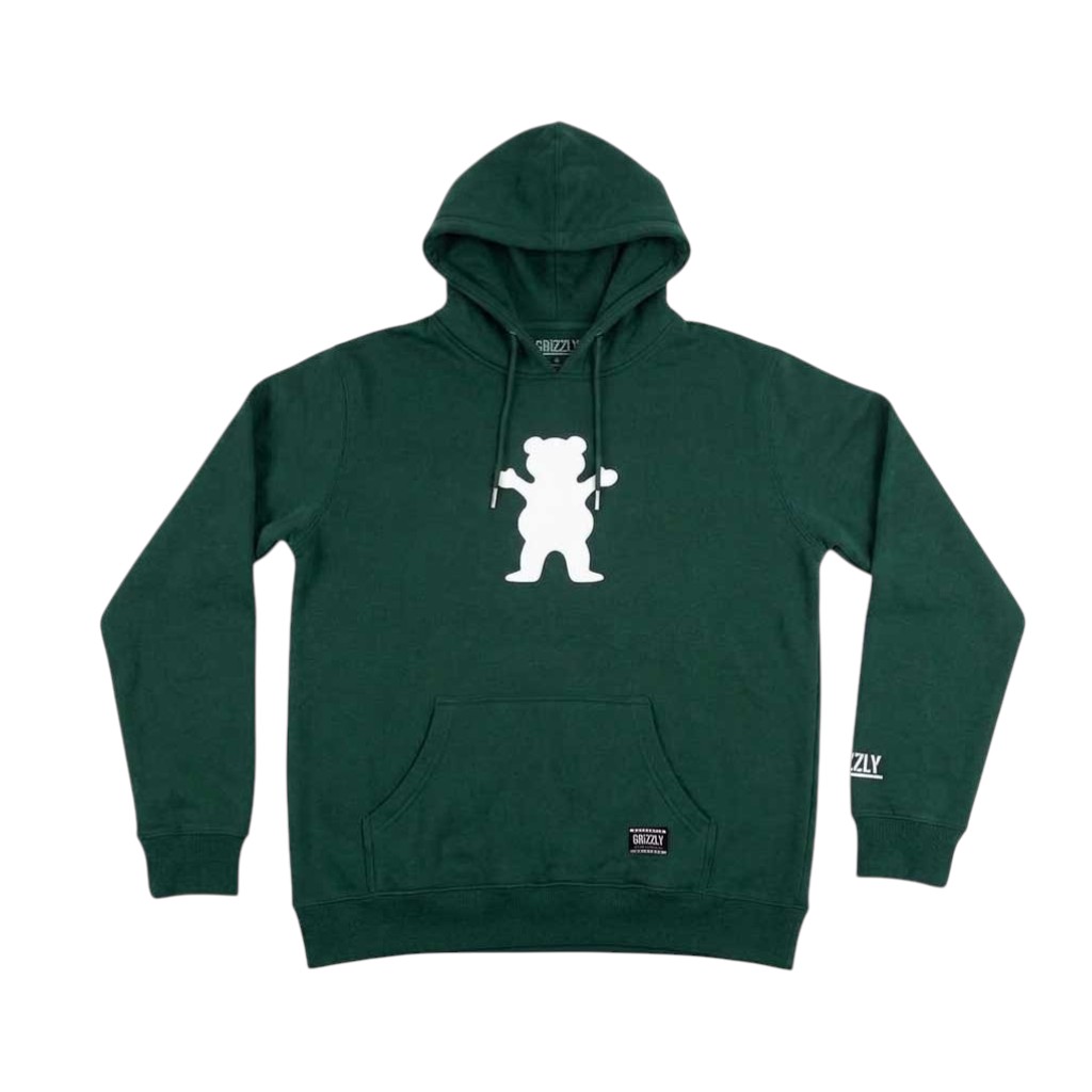 Polerón Hombre Grizzly Griptape OG Bear Verde Blanco