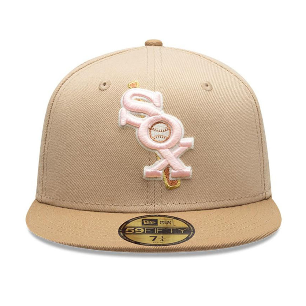 Jockey Gorro 59Fifty Chicago White Sox Beige - Rosado