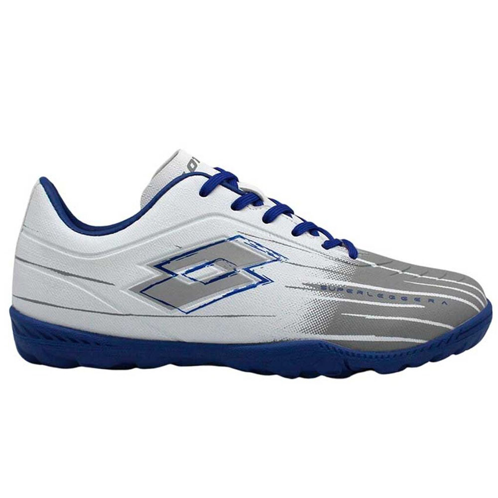 Zapato Baby Fútbol Niño Lotto Solista TF JR Blanco Gris