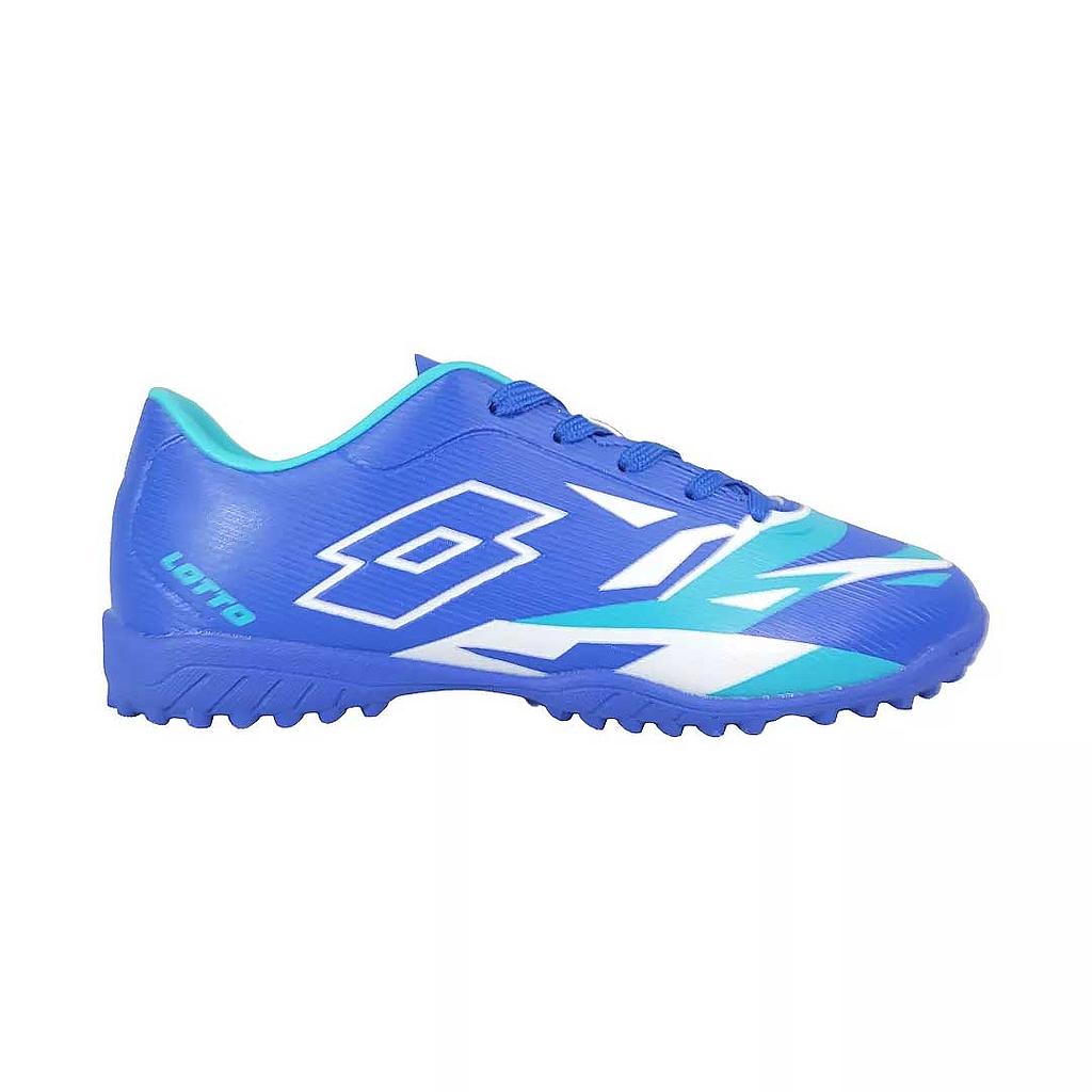 Zapato Baby Fútbol Juvenil Lotto Siro TF JR Azul Blanco