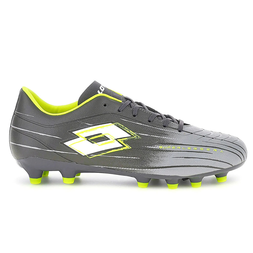 Zapato Fútbol Hombre Lotto Solista FG Gris Amarillo