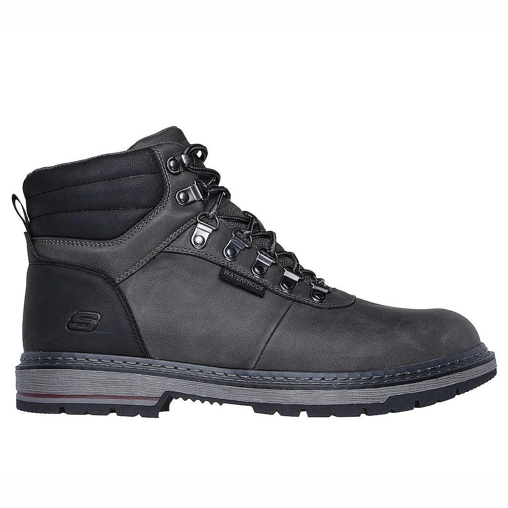 Botín Waterproof Hombre Skechers Relaxed Fit Corado - Jaxx Gris 205232-CHAR