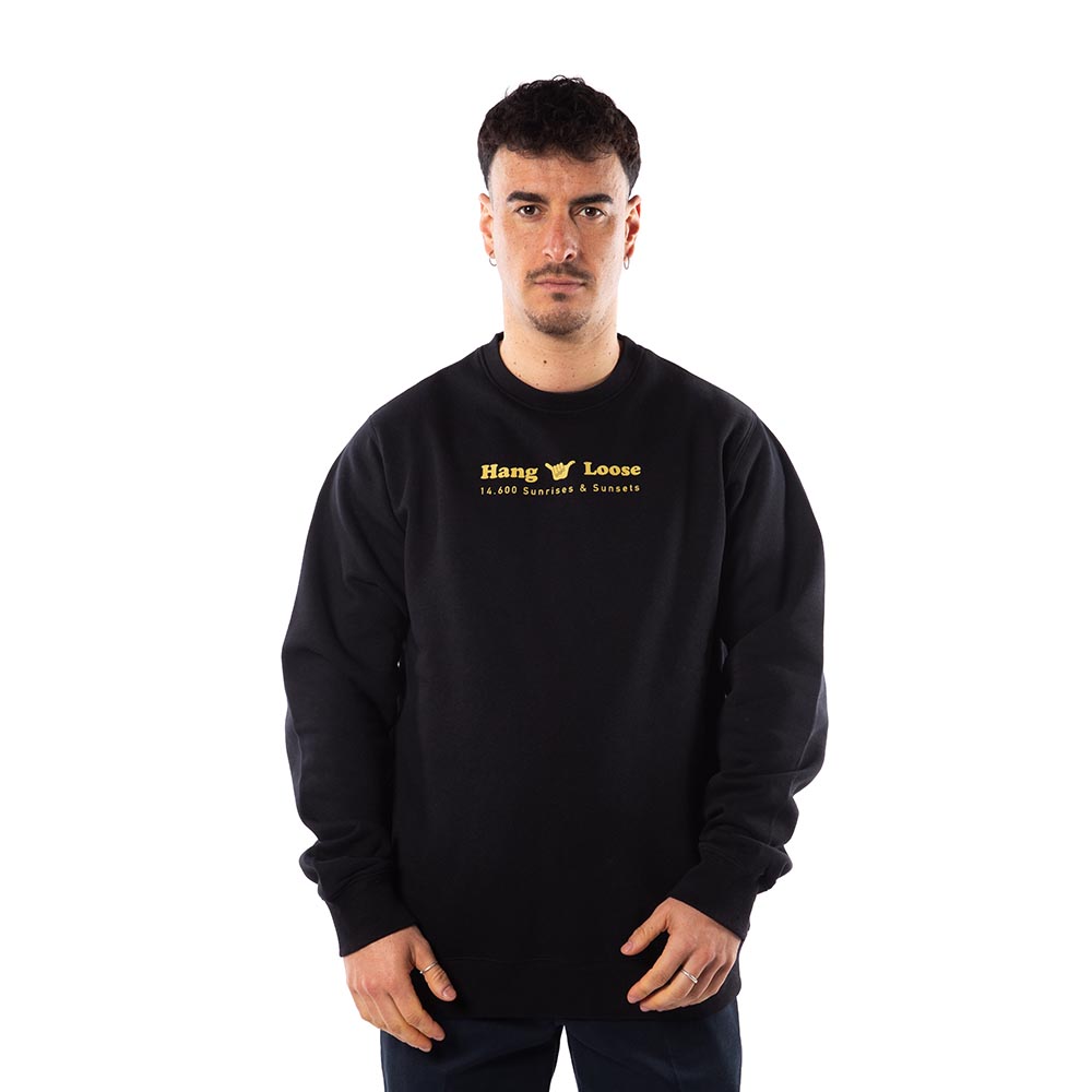Polerón Hombre Hang Loose Crew Black Sunrise &amp; Spirit