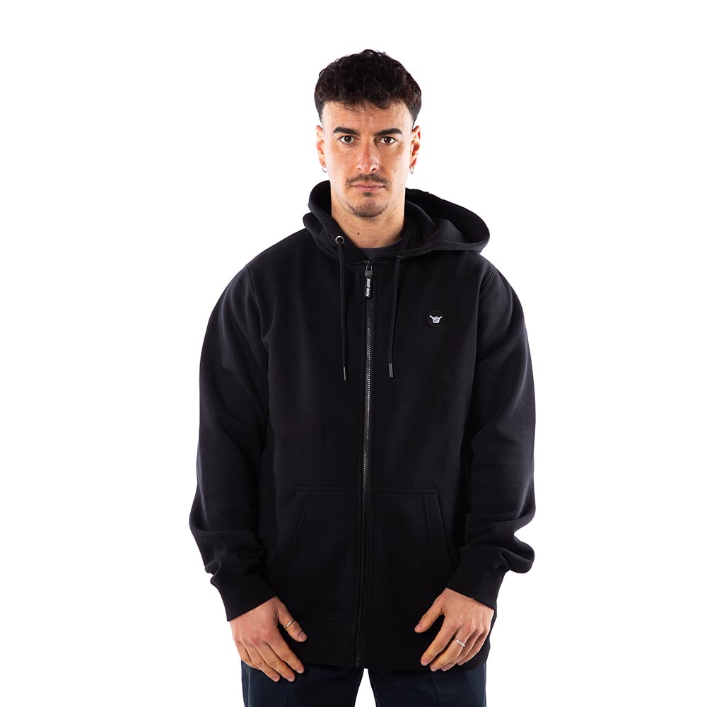 Polerón Hombre Hang Loose Full Zipper Black Essencial