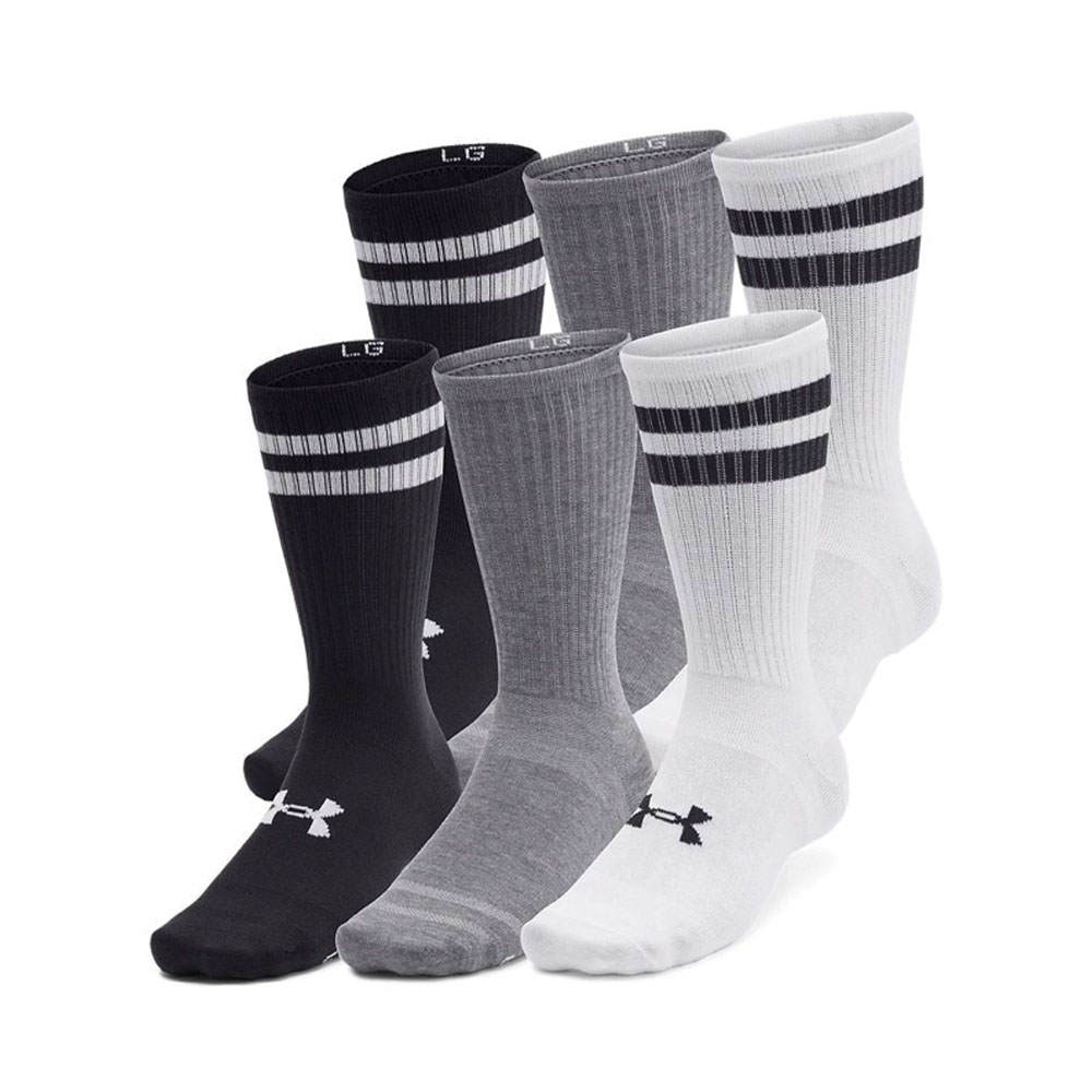 Sixpack Pack 6 Pares Calcetines Under Armour Essential Crew Blanco