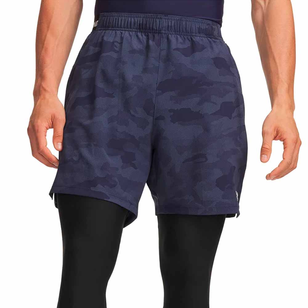 Short Deportivo Hombre Under Armour Vanish Woven Print 6in Azul Marino
