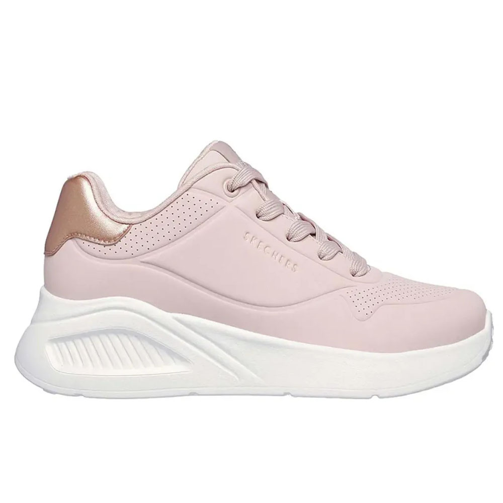 Zapatillas Urbanas Mujer Skechers Uno Lite Shimmer Rosado