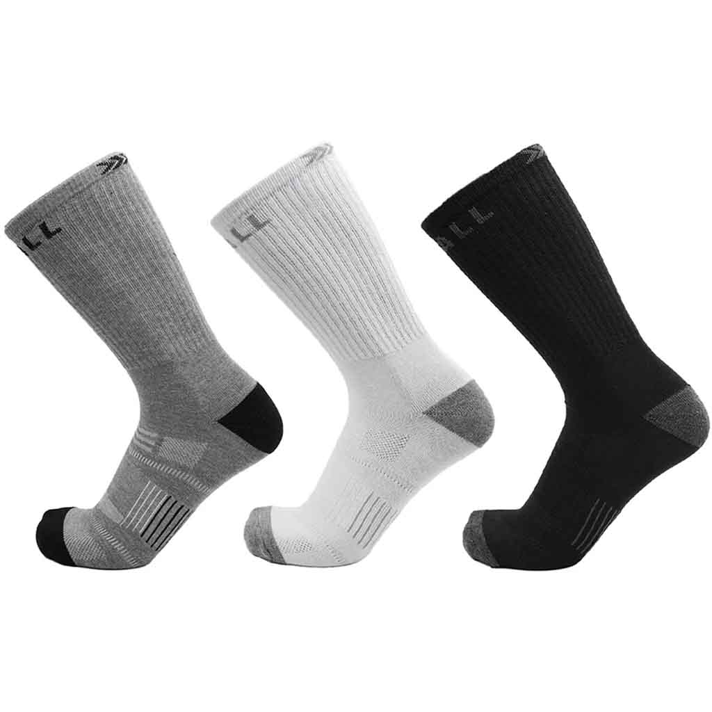 Tripack Calcetines Urbanos Largos Negros Gris Blanco 39-44