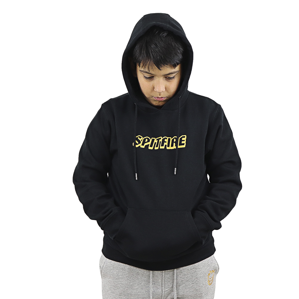 Polerón canguro niño  spitfire sf hd negro