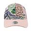 Gorro snapback visera curva hang loose rosado floral stamp